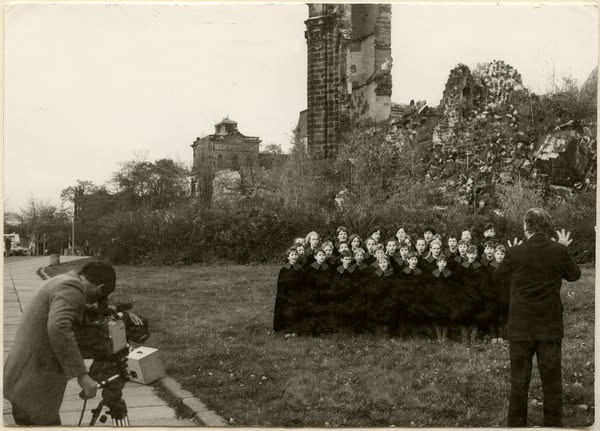 Radebeuler Kurrende bei den Filmaufnahmen 1986