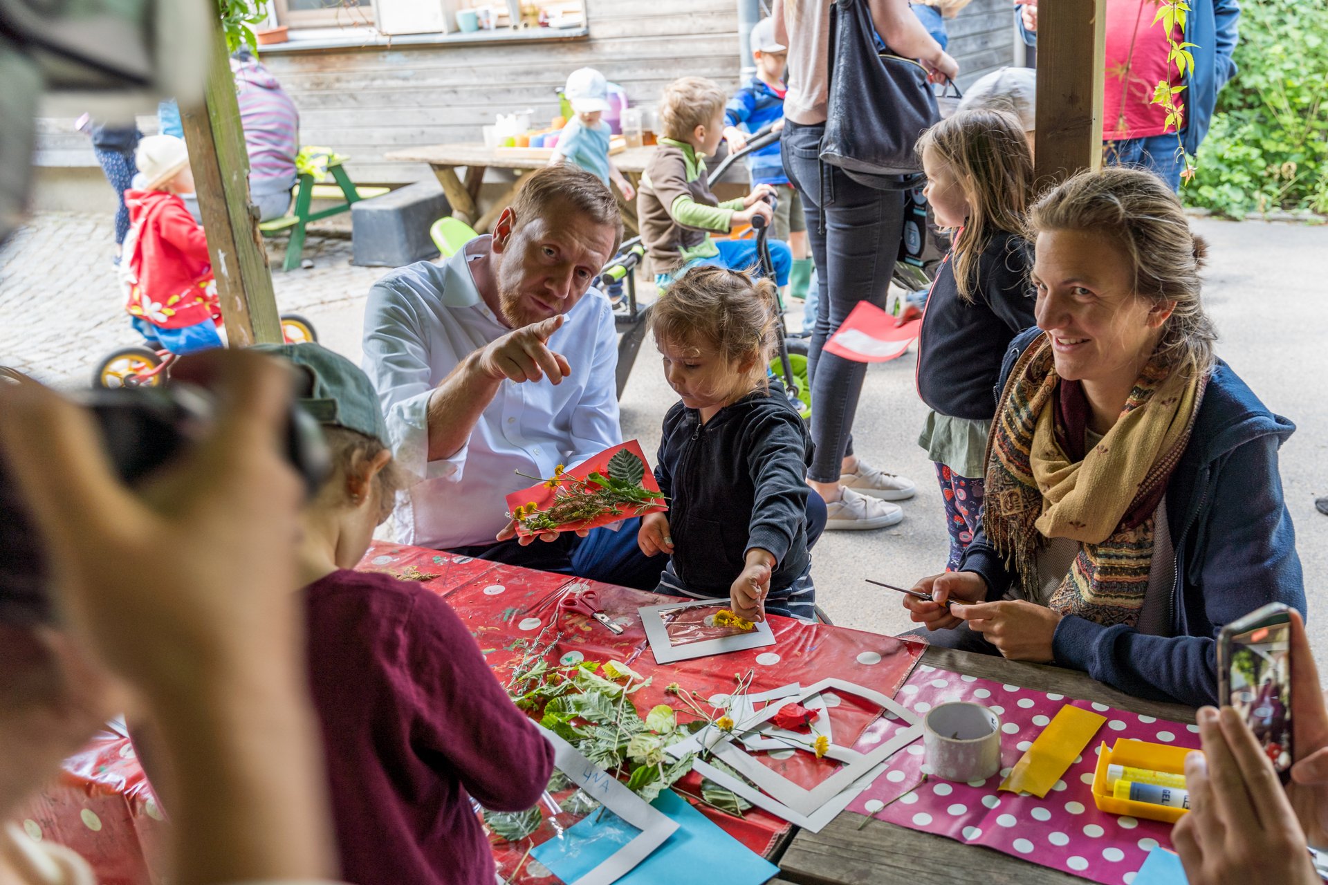 Ministerpräsident Kretschmer in der Kita Koboldland